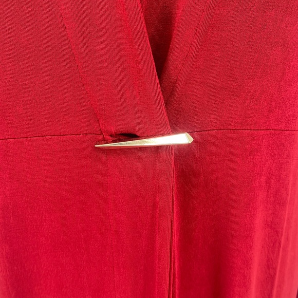 Chico's TRAVLER Vibrant Red Cardigan ONE BUTTON WOMENS SIZE 3 - Picture 2 of 11